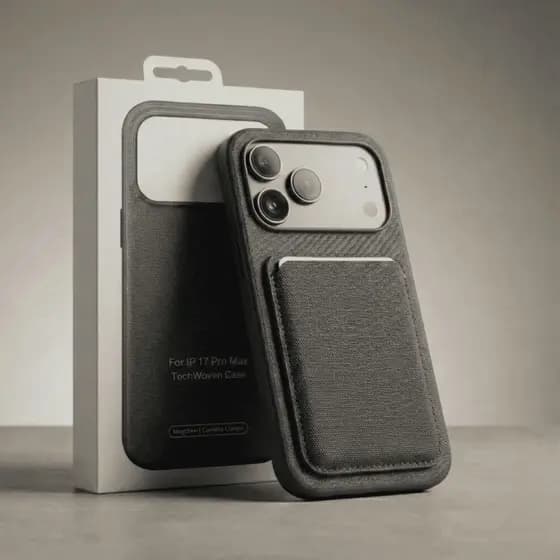 Capa Capinha Case Tecido Techwoven E Porta Cartão Magnética Para iPhone 17 Air