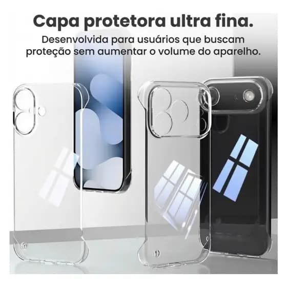 Capa Capinha Ultra Slim Frameless Transparente Para iPhone 17 Air