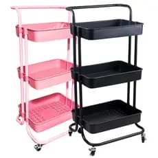 Carrinho Auxiliar Suporte para Esmaltes 3 Prateleiras para Manicure