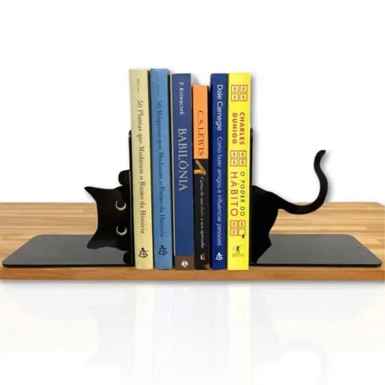 Aparador Porta livros Gato Pet em acrílico