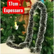 Festão Verde Nevado Flocado 17cm x 2 m- Produto a Pronta Entrega 2 UNIDADES