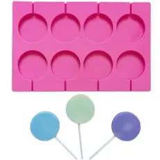 Molde Forma ,Silicone Pirulito Redondo 5cm Confeitaria Artesanal Cristal 5,0 Cm Diâmetro-Envio já