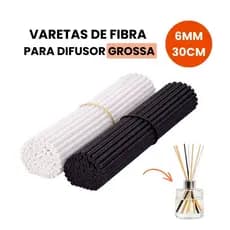 Varetas para Difusor de Ambiente 6mm 30cm Aromatizador Grossa Fibra