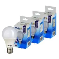 Kit C/ 3 Lâmpadas Led 9w 6500k Luz Branca Bivolt E27 Galaxy