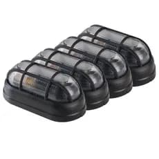 Kit C/ 4 Luminárias Tartaruga Externa Com Grade e-27 Preto