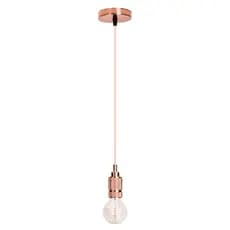 Pendente Vintage Retrô Soquete E27 Fio Tecido Rosé Concept