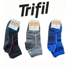 2 Pares Meias Trifil Antiderrapante 6037 Hidroginastica Pilates Cano Medio Frio Inverno Dia a Dia Bota Tenis Academia