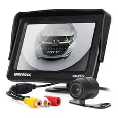 Tela Fixa Monitor Veicular 4.3 + Câmera De Ré Borboleta