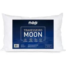 Travesseiro Nasa Premium Nap Moon Flocos de Visco Capa Percal Algodão Antiácaros Antialérgico Macio