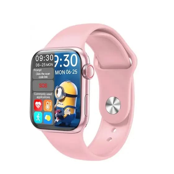 Relogio com pulseira de silicone cor milanese rosa y caixa color rosa