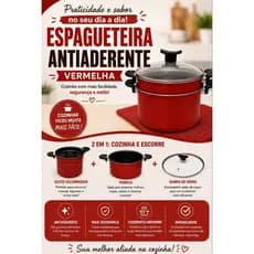 Espagueteira 2 em 1 Antiaderente 22 cm