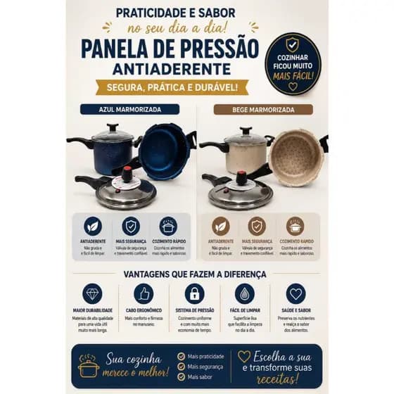 Kits 2 Panela de pressão fechamento Externo