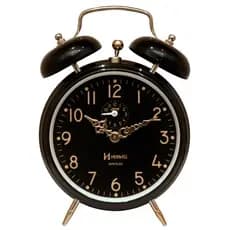 Despertador Mecânico preto Herweg Original lancamento modelo luxo 2385