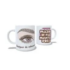 Caneca De Porcelana Design De Sobrancelhas Micropigmentadora