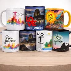 Caneca De Porcelana Cidade Rio De Janeiro Varios modelos