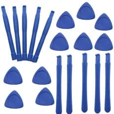 kit 20 espatulas alavanca  e triângulo plastica para desmontar tablet  abrir abertura celular  notebook controles