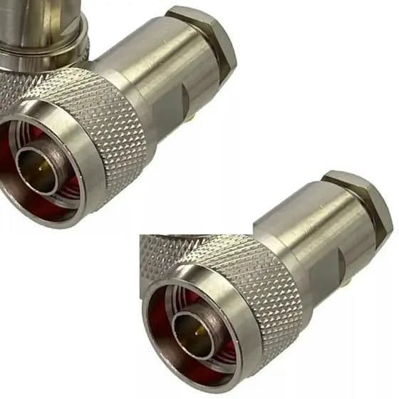 kit 2 conectores N macho prensa de solda  para cabos rg58 e  rgc58 repetidor