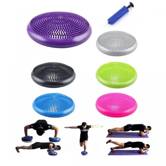 Prancha de Equilíbrio Disco Pilates Inflável Bomba Almofada Funcional Fisioterapia Disco Equilibrio Yoga Balance 33 cm