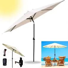 Ombrelone Articulado Guarda sol Redondo 2,50 Metros Piscina Praia Gigante Central