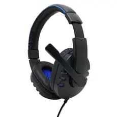 Fone Headset P3 Preto com Detalhes Azul