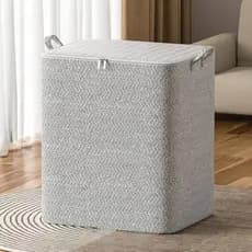 Saco organizador para armazenamento cobertas roupas brinquedos mala cesto com ziper
