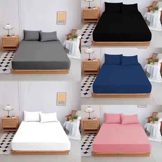 Kit Jogo de Cama Casal Padrão 3 Peças Lençol com Elástico 400 Fios
