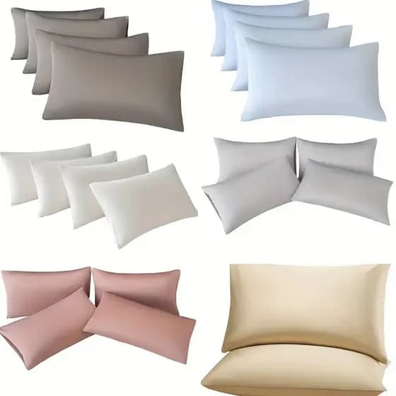 Kit 4 Fronhas 50cm x 70cm Envelope 400 Fios Toque Macio Premium Capa de Travesseiro Decoração Quarto