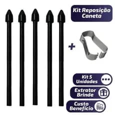 Kit 5 Pontas de Reposição Resistentes Para Samsung S Pen Galaxy S6/S7/S7Fe/S8/S9/S9Fe/Galaxy S Ultra