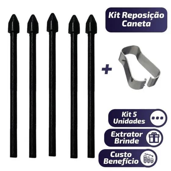 Pontas de Reposição Resistentes Para Samsung S Pen Galaxy S6 Lite/S7/S7Fe/S8/S9/S9Fe/Galaxy S Ultra
