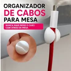Organizador de Cabos Adesivo para Mesa Porta Cabo 1 Cabo Clip Organizador
