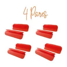 Kit com 4 Pares de Protetores em Silicone para Alças de Panelas, Rechauds, Refratários, Formas - Marinexx