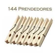 Prendedor De Roupa Madeira Varal Pregador Kit 144 Unidades - oferta - postagem em até 24 horas úteis