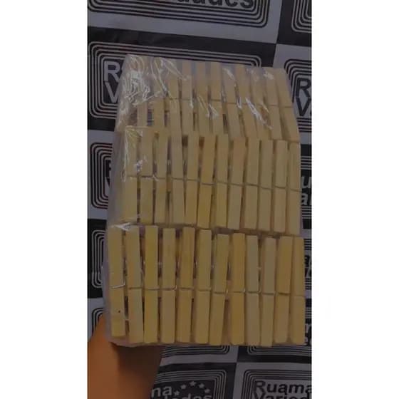 120 prendedores de madeira ou plástico GiGANTE + 1 pano de chão - oferta