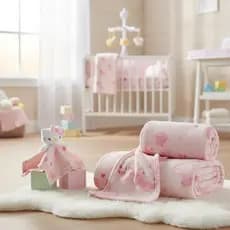 Mantinha Naninha Com Guizo Kit Maternidade 2 Peças Pelúcia Plush Extra Macia Hipoalergênicas