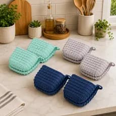 2 Pegador de Panela em Silicone Luva Térmica Mini Protetor de Mãos para Cozinha