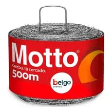 Arame Farpado para cerca sitio terreno fazenda Tripla Galvanização Motto 500mt