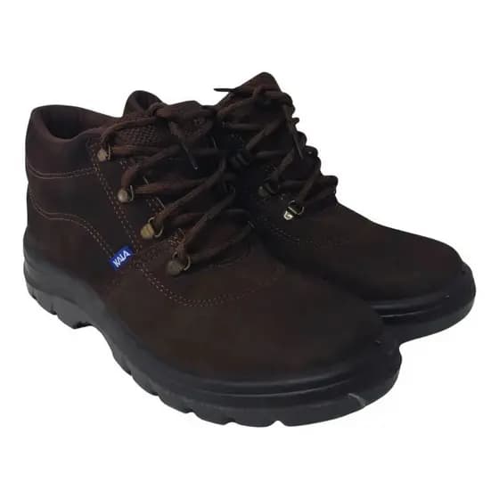 Botina KALA Nobuck Marrom C.A 43868  Bota de Segurança Couro Legítimo  Resistente e Confortável EPI Trabalho