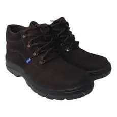 Botina KALA Nobuck Marrom C.A 43868  Bota de Segurança Couro Legítimo  Resistente e Confortável EPI Trabalho