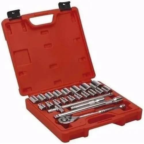 Jogo Soquete Estriado 1/2 10 A 32mm 22 Peças Worker Pro PROMOÇÃO