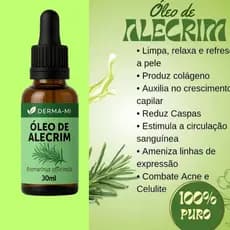 Óleo de Alecrim Estimulante Natural | 100% Puro Crescimento Capilar, Fortalecimento e Queda dos Cabelos