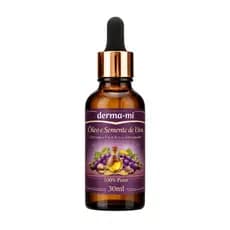 Óleo de Semente de Uva 100% Puro 30ml Derma-mi – Antioxidante Natural, Hidratação Profunda para Pele e Cabelos