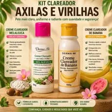 Creme Clareador de Banana + Melaleuca – Clareia Manchas Escuras, Virilhas, Axilas, Cotovelos e Joelhos