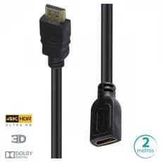 Cabo Extensor HDMI 2.0 Macho para Fêmea 4K ULTRA HD 3D 2 Metros