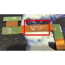 ATENÇÃO  ESTA PEÇA TEM VERÕES (VERSÃO REV0.7) Cabo Flex Conector de Carga Tab A SM-P550 P550 P555 Dock Usb Fone de Ouvido P2 Tablet Samsung Galaxy Wifi