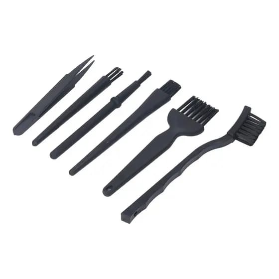 Kit 6 Escova Pincel Antiestático Pinça ESD Limpeza Computador Notebook Circuito Placa Videogame iPhone XBOX PS3 PS4  PS5