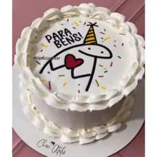 Papel Arroz Flork Bento Cake Papel Arroz, Decoração p/ Bolos de 15cm, 20cm, Bolo retangular, Mini Bolos Memes