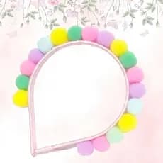 Tiara Infantil com Pompom Tiara para Meninas com Pompom Tiara Candy Colos Tiara Festa Aniversários Cabelo Maluco