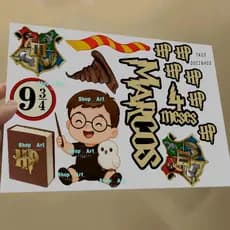 Topo de Bolo impresso Harry Potter Baby p/ Meninos Topo Mesversários Festa 1 no Festa em Casa (ENVIO IMEDIATO)