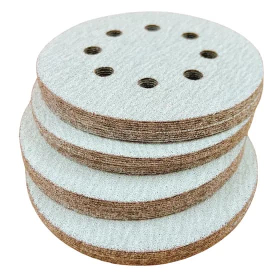Disco Lixa Pluma 125mm 8 Furos Lixadeira Roto Orbital Kit com 10 unidades