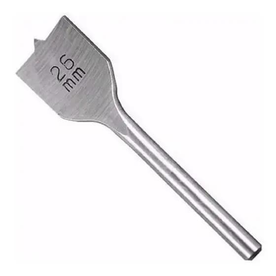 Broca Chata Para Madeira em Aço Carbono Afiada 26mm